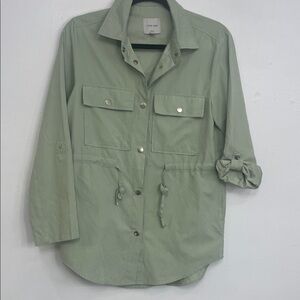 Love Tree Light Green Utility Blouse